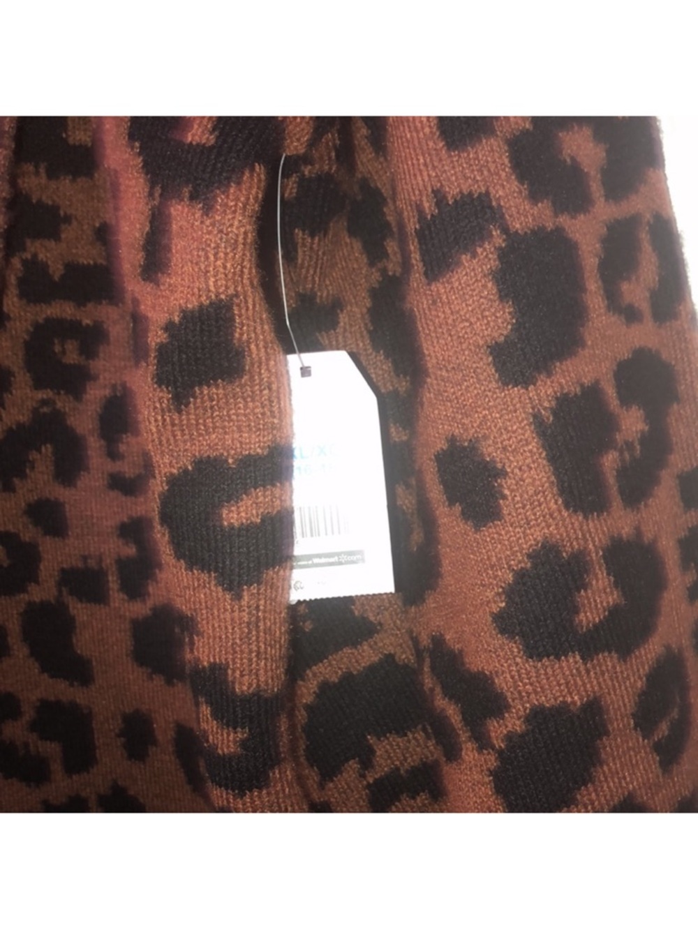 NWT Leopard Print Coatigan Sweater Size L Cozy Open Front Fall Cardigan - Picture 4 of 8